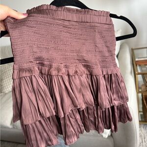 RESET Silk Brown Skirt